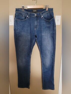 DU/ER Relaxed  Straight Jeans in Mid Blue